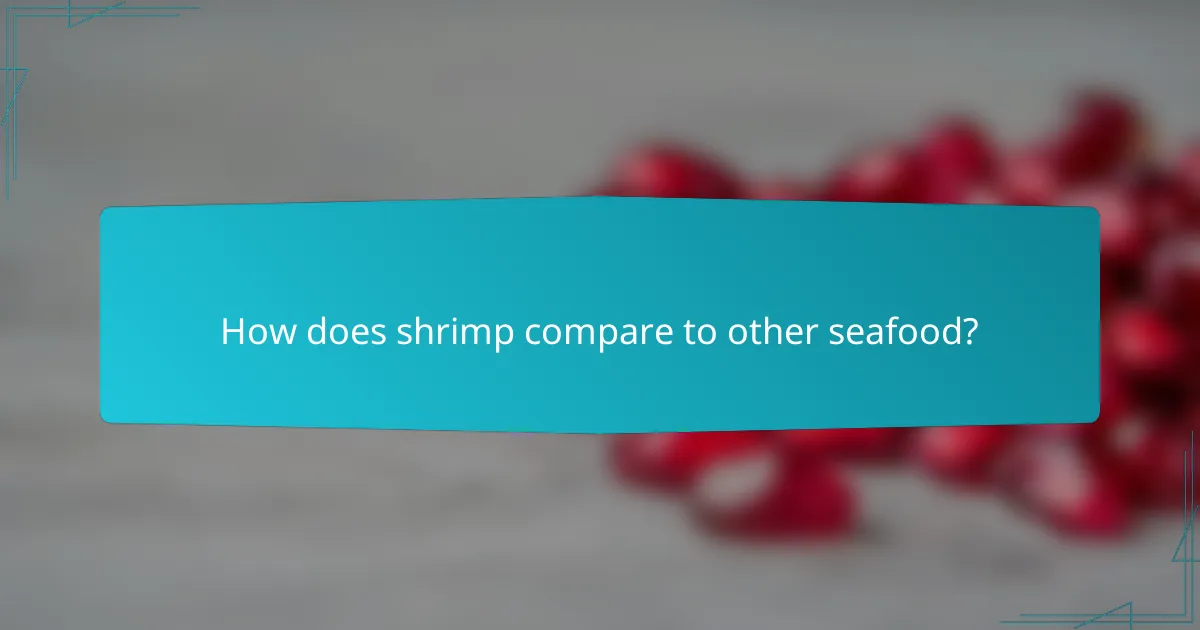 How does shrimp compare to other seafood?