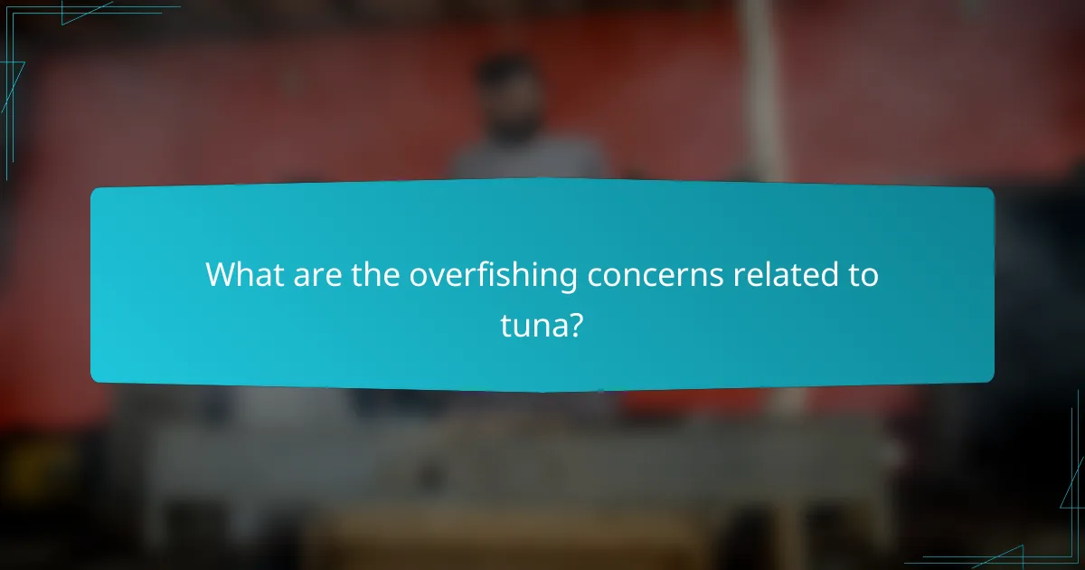 What are the overfishing concerns related to tuna?
